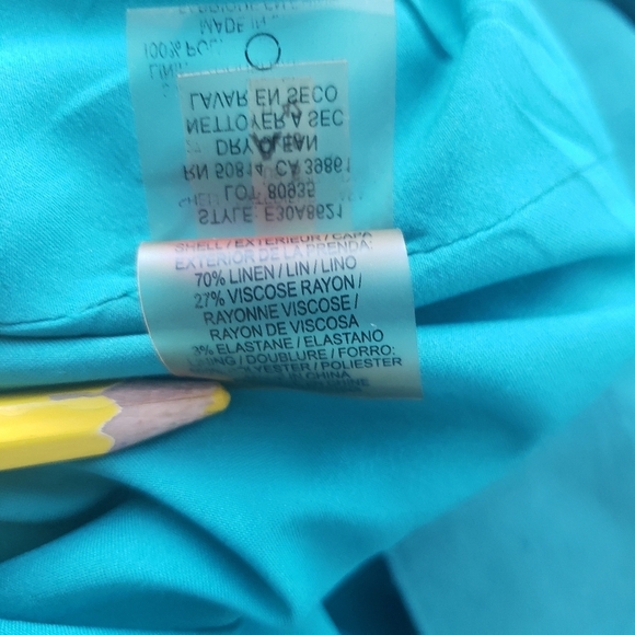 Elie Tahari womens dress size 6 teal sleeveless ruffle neck shift - Picture 6 of 6